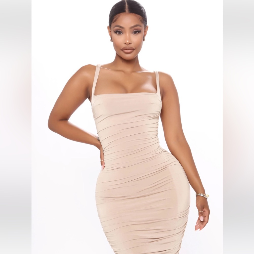 Must Be Love Ruched Midi Dress - Nude
Size: XL - Picture 3 of 3